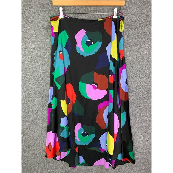 Kate Spade‎ Floral Collage Wrap Skirt Long - Size 16 Multicolor - Picture 1 of 9
